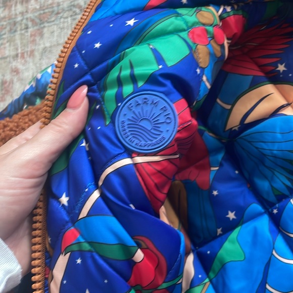 Farm Rio Reversible Crochet Puffer Jacket - Picture 4 of 15